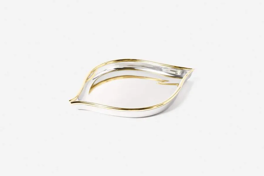 Björn Trägårdh Fat Löv med Mässingskant* Dekorationsdetaljer|Dukningsdetaljer