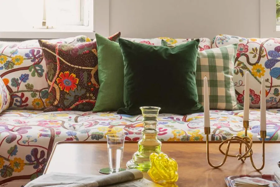 Svenskt Tenn / Estrid Ericson Margit Thorén Kudde Gripsholmsruta* Kuddar