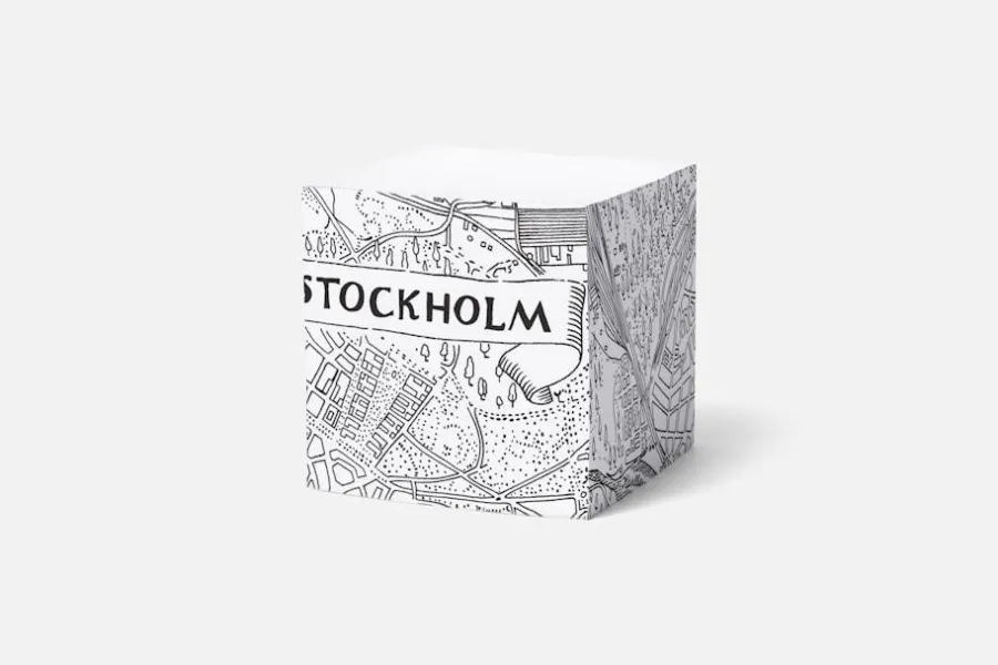 Josef Frank/Svenskt Tenn Memoblock Stockholmskartan* Dekorationsdetaljer|Block & Gåvokort