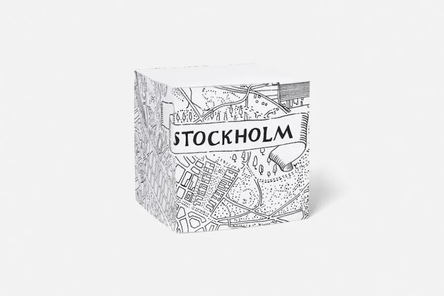 Josef Frank/Svenskt Tenn Memoblock Stockholmskartan* Dekorationsdetaljer|Block & Gåvokort