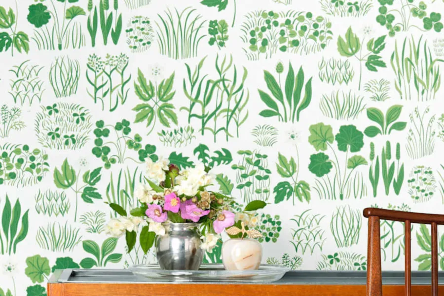 Josef Frank Tapet Söndagsmorgon* Mönstrade Tapeter