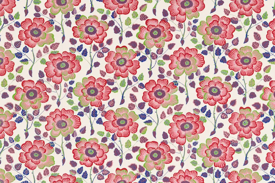 Josef Frank Tapetprov Krysantemer* Tapetprover