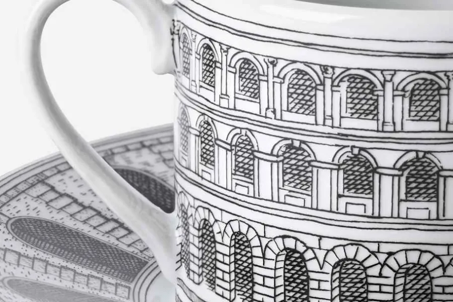 Fornasetti Tekopp* Glas & Koppar