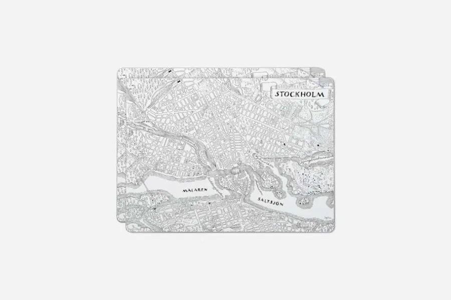 Josef Frank/Svenskt Tenn Underlägg Stockholmskartan* Underlägg & Tabletter